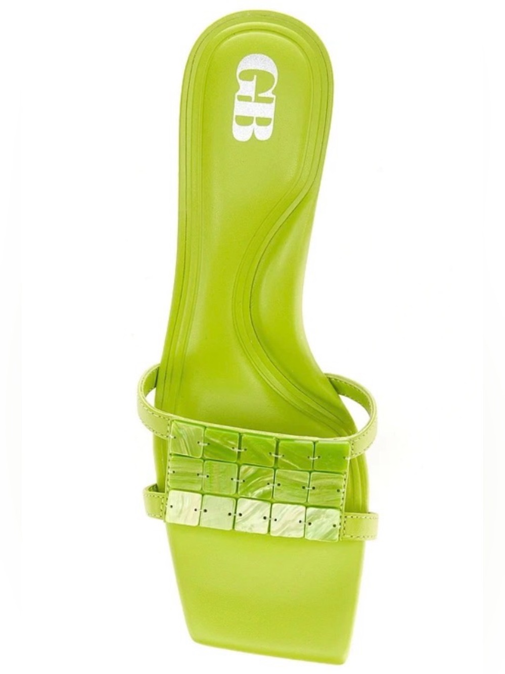 Dillards GB Sea-Shell Leather Shell Ornament Dress Slide Sandals